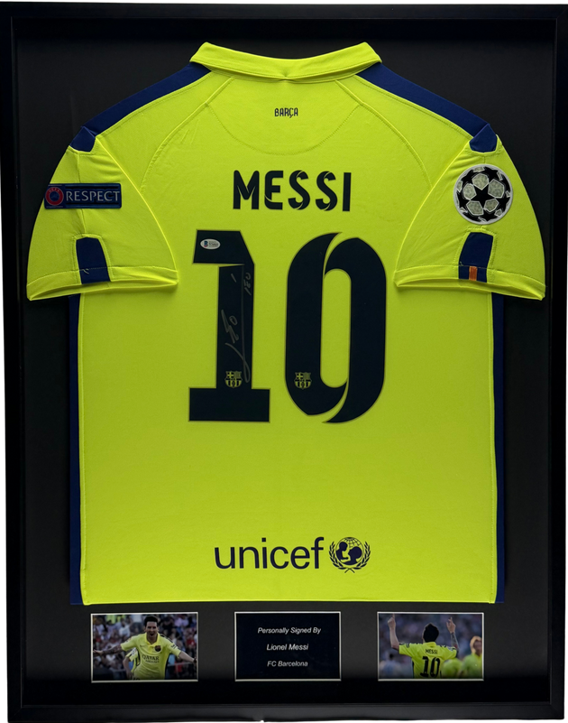 Lionel Messi FC Barcelona 14/15 ingelijst 3e Shirt