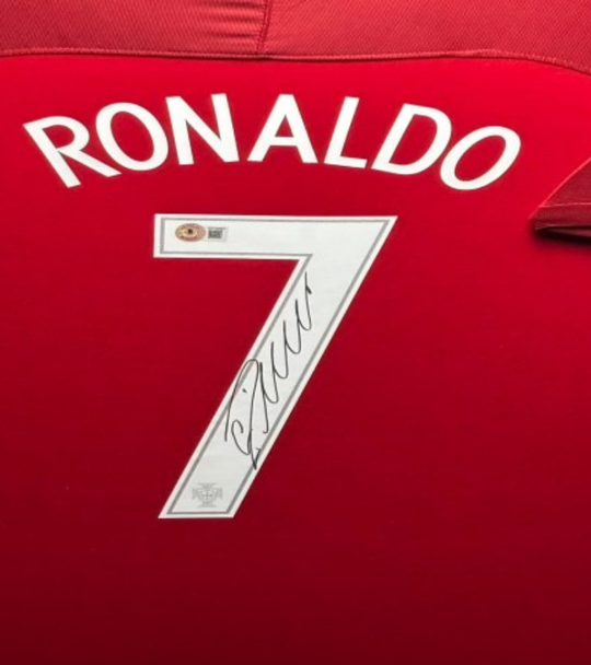 Cristiano Ronaldo Portugal 2016 ingelijst thuis shirt