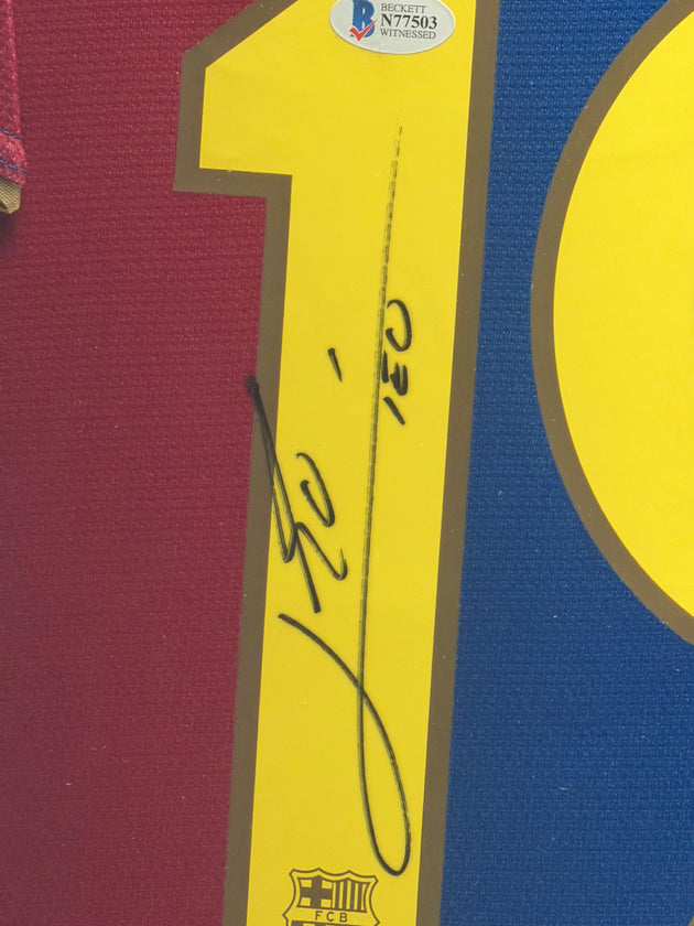 Lionel Messi FC Barcelona 07/08 ingelijst thuis Shirt