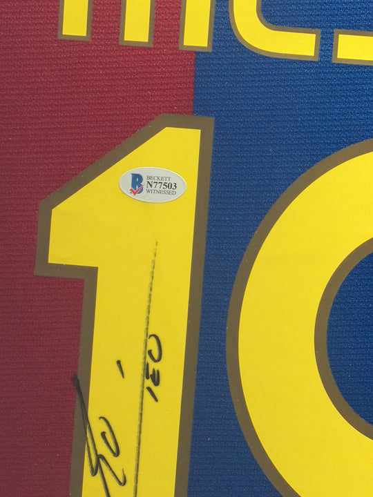Lionel Messi FC Barcelona 07/08 ingelijst thuis Shirt