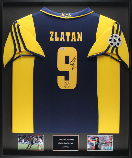 Zlatan Ibrahimovic AFC Ajax 00/01 framed away shirt 