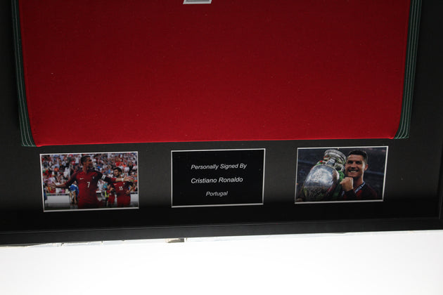 Cristiano Ronaldo Portugal 2016 Framed Home Shirt 