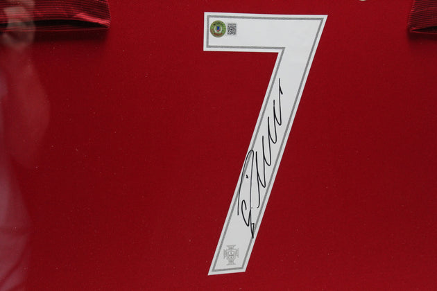 Cristiano Ronaldo Portugal 2016 Framed Home Shirt 