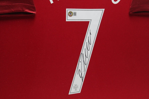 Cristiano Ronaldo Portugal 2016 Framed Home Shirt 